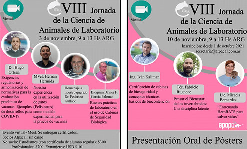 VIII Jornada de la Ciencia de Animales de Laboratorio - ATPACAL