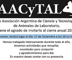 Cierre anual 2020 de AACyTAL