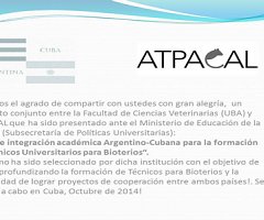 Red de integración Argentino-Cubana para la formación de Tec. Univ. para Bioterios