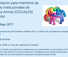 Capacitación para miembros de Comités Institucionales de Bioética Animal (CICUALES) III Edición