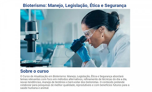 Bioterismo - Manejo, Legislação, Ética e Segurança