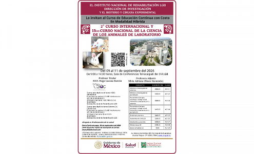 2° Curso Internacional y 15° Curso Nacional de la Ciencia de los Animales de Laboratorio (México)