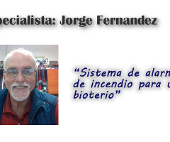 Sistema de alarma de incendio para un bioterio