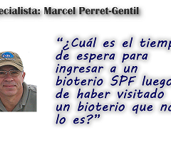 ¿Cuál es el tiempo de espera para ingresar a un bioterio SPF luego de haber visitado un bioterio que no lo es?