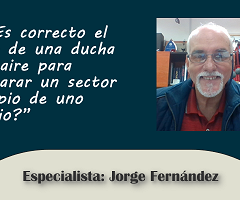 ¿Es correcto el uso de una ducha de aire para separar un sector limpio de uno sucio?