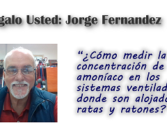 ¿Cómo medir la concentración de amoníaco en los sistemas ventilados donde son alojados ratas y ratones?