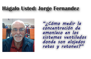 ¿Cómo medir la concentración de amoníaco en los sistemas ventilados donde son alojados ratas y ratones?