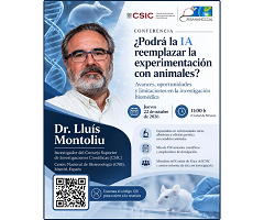 ¿Podrá la inteligencia artificial reemplazar la experimentación con animales? Conferencia del Dr. Lluís Montoliu