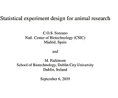 PDF Gratuito: Statistical Experimental Design for Animal Research